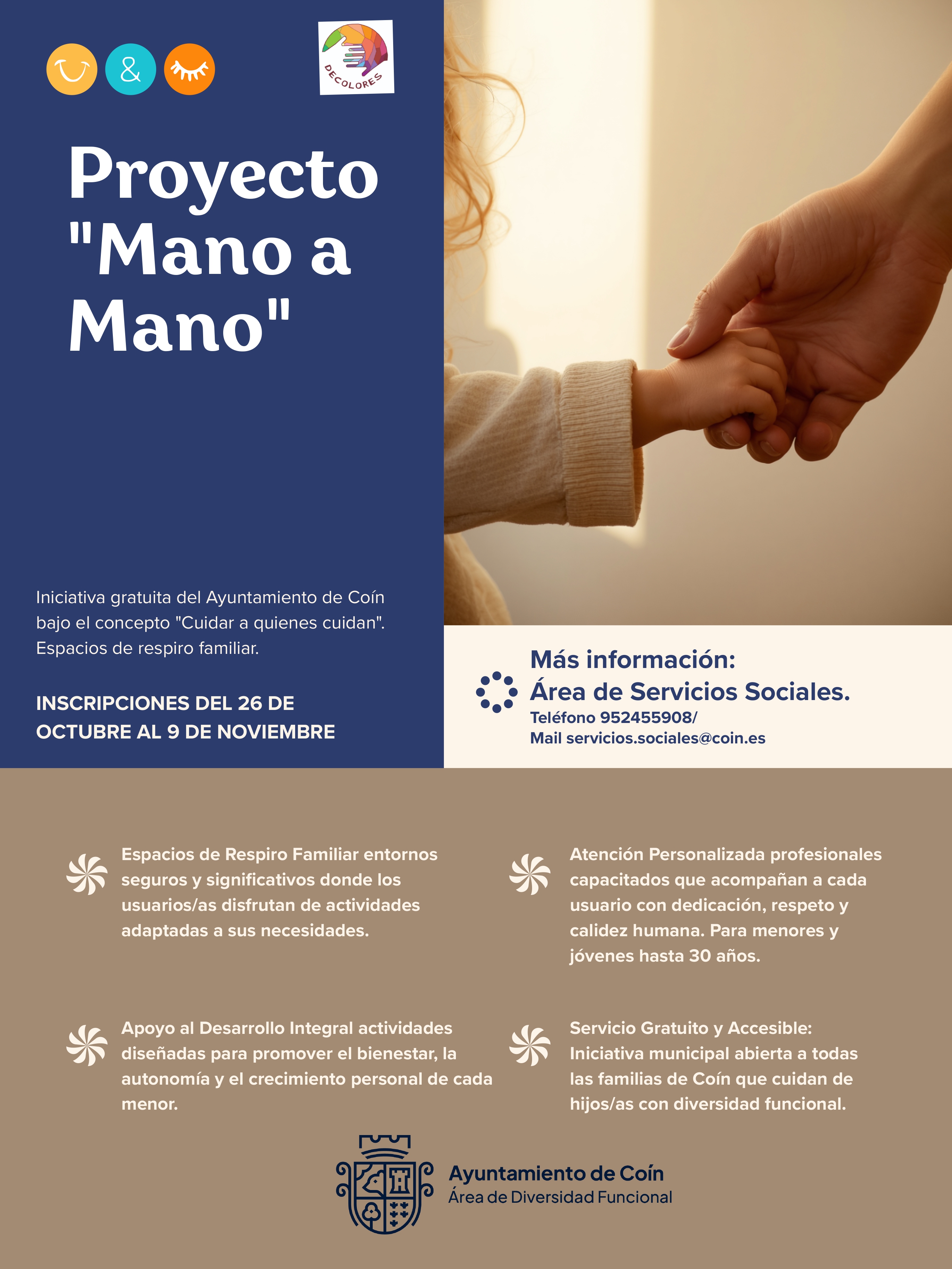 El programa Mano a Mano busca favorecer la atención a cuidadores en Coin